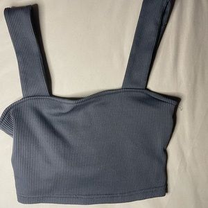 Grey crop top tank top